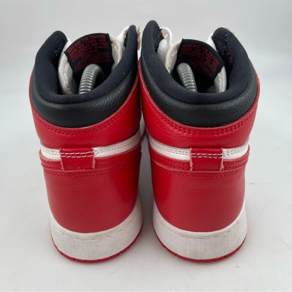 👞 Nike Air Jordan 1 Retro High OG Heritage-SZ 6.5-Red White 575441-161 Sneakers